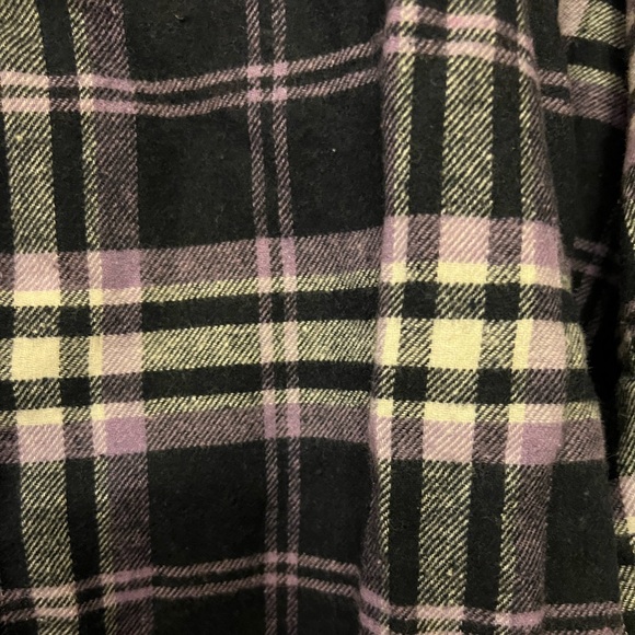 NWT Rue+ Purple/Navy/White Plaid Flannel Shirt - Picture 6 of 15